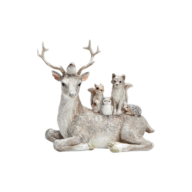 PEURA JA METSÄNELÄIMET-PATSAS, 13x13x6 cm