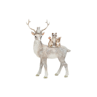 PEURA JA METSÄNELÄIMET-PATSAS, 15x19x6 cm