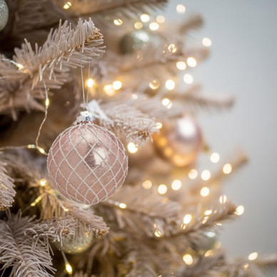 LASIPALLO VAALEANPUNAINEN HOPEAGLITTERILLÄ, LAJITELMA Ø 10 cm