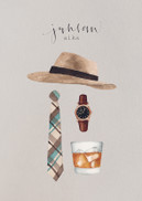 KORTTI A6, Hattu ja solmio, 2-osainen