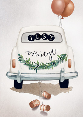 KORTTI A6, Hääauto Just vihityt, 2-osainen