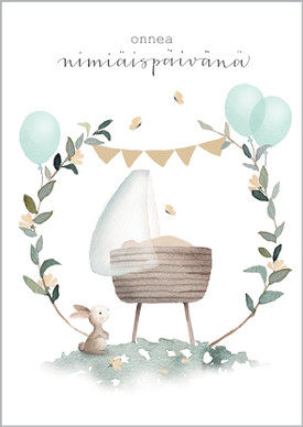 KORTTI A6, Onnea nimiäispäivänä, 2-osainen