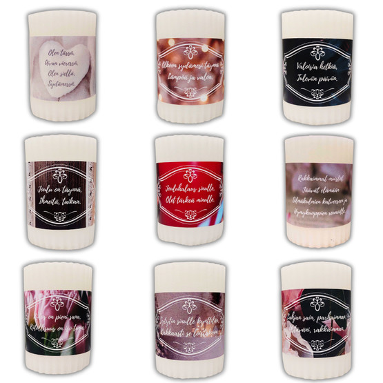 MIETELAUSEKYNTTILÄ, VALKOINEN 10,2 cm