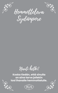 MÖKKEILIJÄN SELVIYTYMISPAKKAUS, Tiskirätti Mökillä+Sydänpore