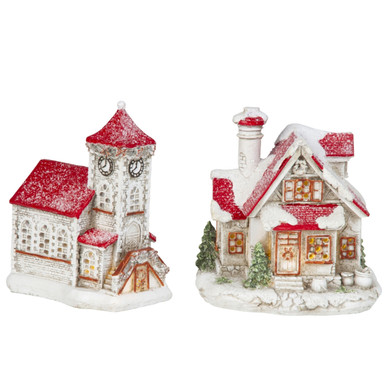 JOULUTALO / KIRKKO LED-VALOLLA 14-15 cm