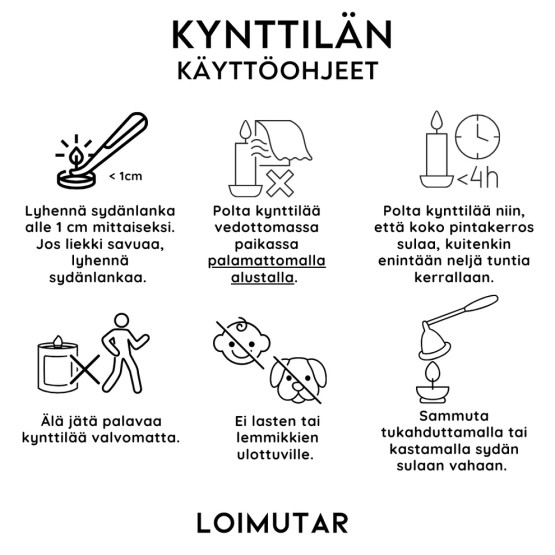 KYNTTILÄKUKKAKIMPPU - 6 KYNTTILÄÄ