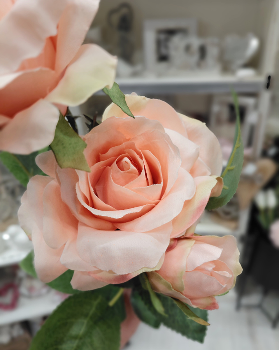 RUUSUOKSA 3 KUKALLA, VAALEANPUNAINEN 57 cm