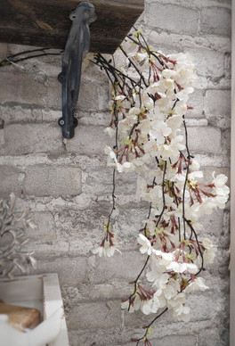 KIRSIKANKUKKAOKSA RIIPPUVA, VALKOINEN, 109 cm