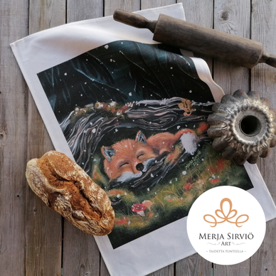 KEITTIÖPYYHELIINA/LEIVINLIINA, ENSILUMI 50x70 cm