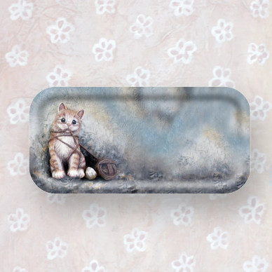 TARJOTIN, FIONA-KISSA 13x27 cm