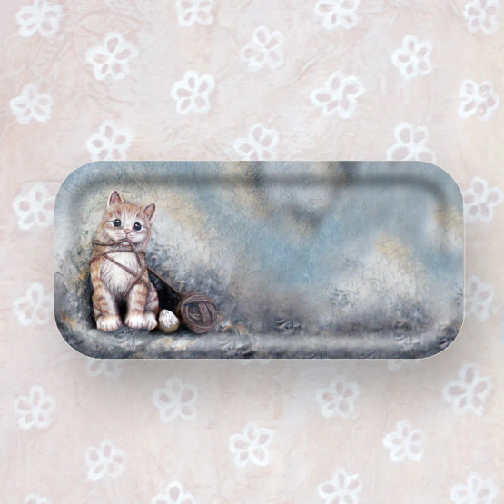 TARJOTIN, FIONA-KISSA 13x27 cm