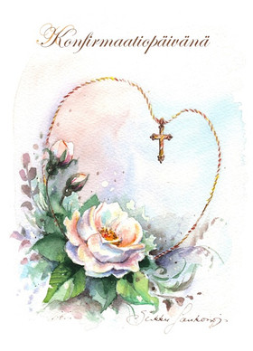 KORTTI A6, Konfirmaatiopäivänä, 2-osainen