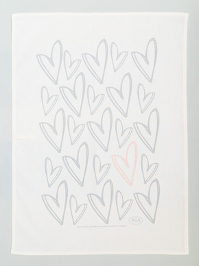 KEITTIÖPYYHE/LEIVINLIINA, SYDÄMET 46x65 cm