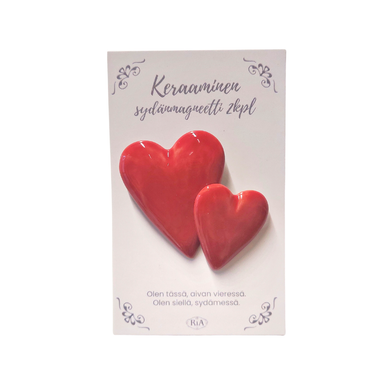 MAGNEETTI 2 KPL SYDÄMET, ISO+PIENI (5 cm+ 3,5 cm)