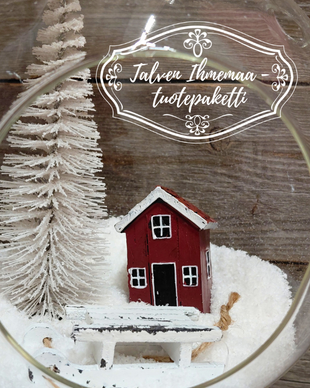 TALVEN IHMEMAA-TUOTEPAKETTI (sis.ison lasipallon ja tarvikkeet)