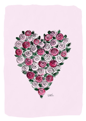 KORTTI, Pinkki-violetti ruususydän, 2-osainen