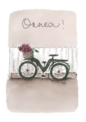 KORTTI, Polkupyörä ja kukkakimppu, 2-osainen