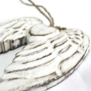 SIIVET&SYDÄN-KORISTE RIPUSTETTAVA, KULUTETUN VALKOINEN 24 cm