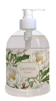 SAIPPUA PIONI-RUUSU NESTEMÄINEN 500 ml (valkoinen pioni)