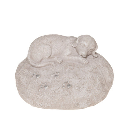 KOIRA JA TASSUNJÄLJET 16x12,50x10 cm