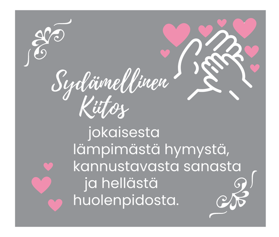 TISKIRÄTTI, SYDÄMELLINEN KIITOS