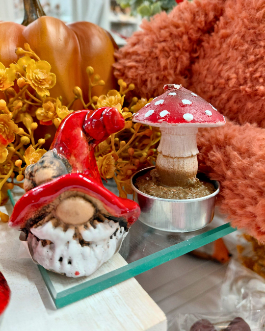 TONTTU SIENILAKILLA, 2 MALLIA 5x6x4 cm