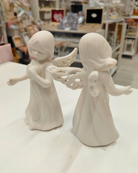 ENKELI JA SYDÄN, VALKOINEN 7x10x6 cm