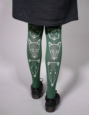 TOTEEMIELÄIMET Tights Pine green