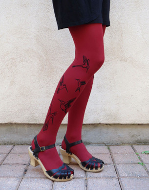 KOLIBRI Tights Dark red