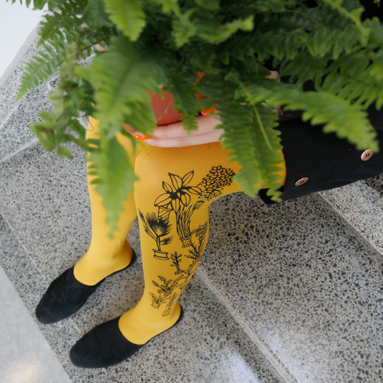 FLORA Sukkahousut Keltainen