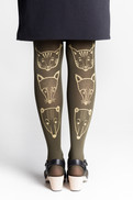 TOTEEMIELÄIMET Tights Dark olive
