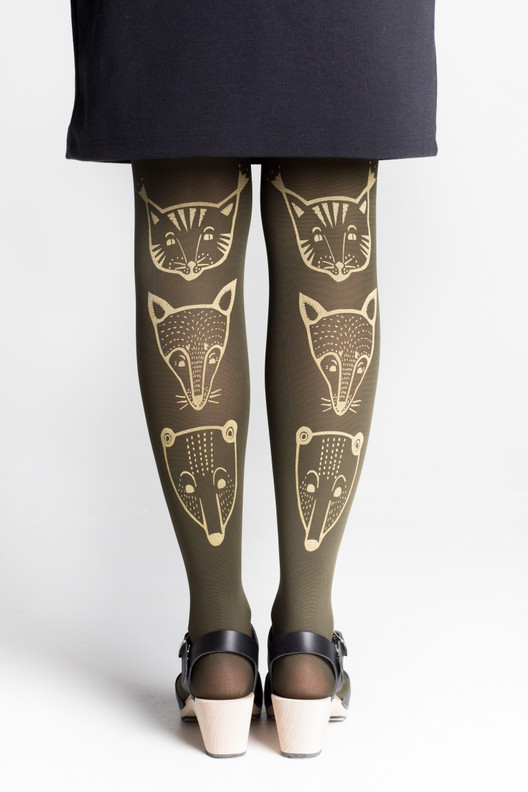 TOTEEMIELÄIMET Tights Dark olive