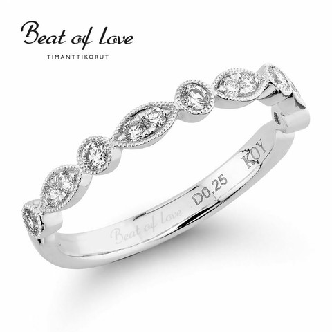 Beat of Love pitsi timanttisormus R-0902DW