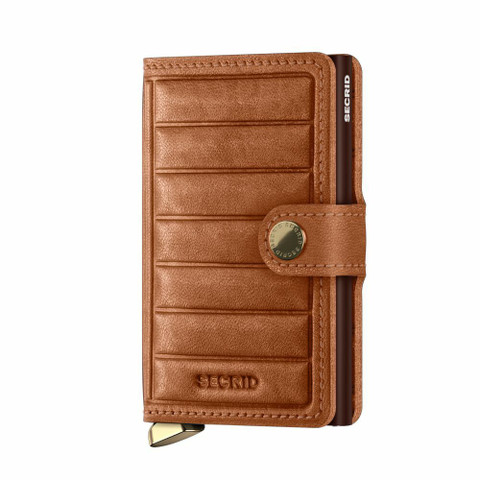 Secrid Premium Miniwallet Emboss Cognac Brown lompakko
