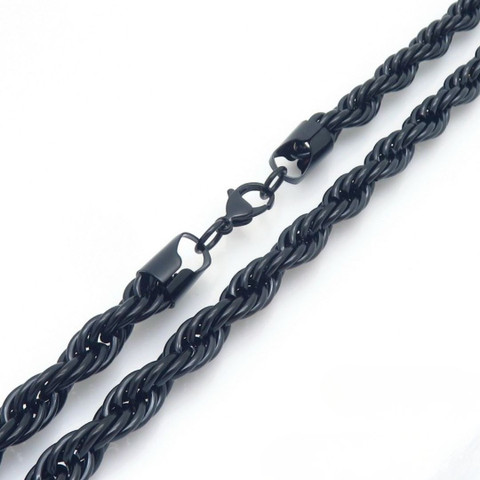 Teräs Cordelli musta kaulakoru 10mm