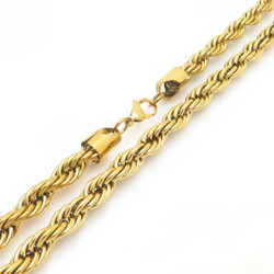 Teräs Cordelli kullattu kaulakoru 10mm