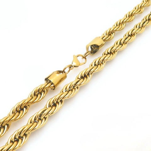 Teräs Cordelli kullattu kaulakoru 10mm