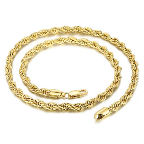 Teräs Cordelli kullattu kaulakoru 6mm