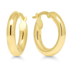 9K keltakultaiset putkirengas korvakorut 3,3 x 15,6mm 9K-A-0003-10-SL