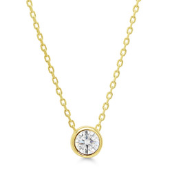 9K kultakaulakoru pyöreällä zirkonilla 9K-N2834Z