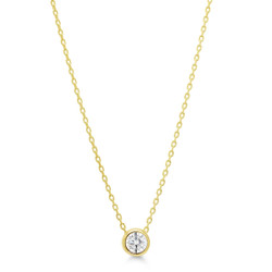 9K kultakaulakoru pyöreällä zirkonilla 9K-N2834Z