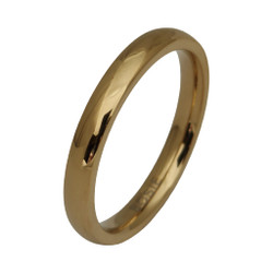 Bosie keltakullattu titaanisormus 3mm TIM-PVD-023G