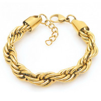 Teräs Cordelli kullattu rannekoru 10mm