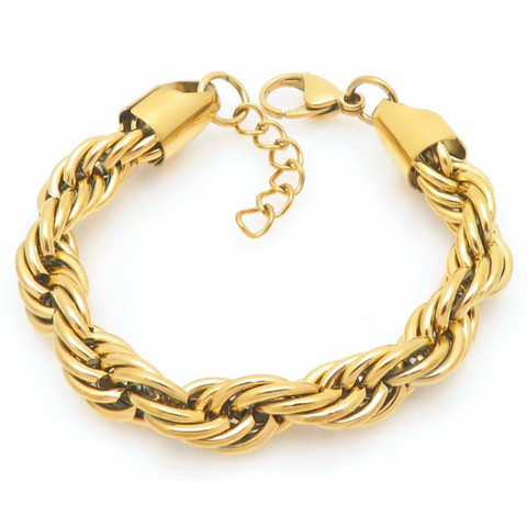 Teräs Cordelli kullattu rannekoru 10mm