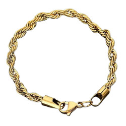 Teräs Cordelli kullattu rannekoru 5mm