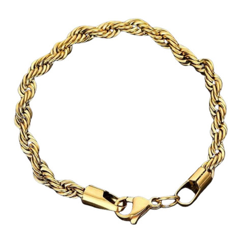 Teräs Cordelli kullattu rannekoru 6mm