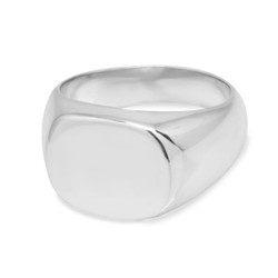 Hopeinen kantasormus pyöristetty R-96707