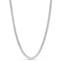 Hopeaketju pyöristetty venetsia rodinoitu 2,9mm SX-0035R