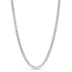 Hopeaketju pyöristetty venetsia rodinoitu 2,9mm SX-0035R