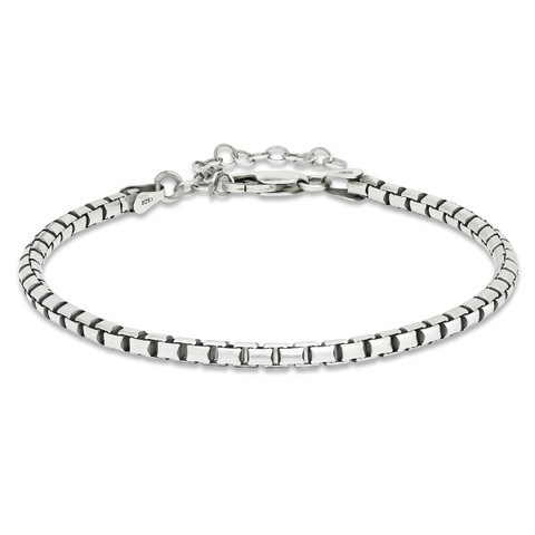 Hopearanneketju pyöristetty venetsia oksidoitu 2,9mm SX-0035X